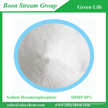 Fabricação chinesa SHMP68% min Soudium hexametaphosphate